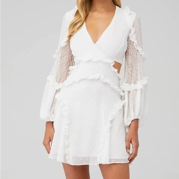 Bardot | Dresses | Bardot White Ziggy Mini Dress | Poshmark